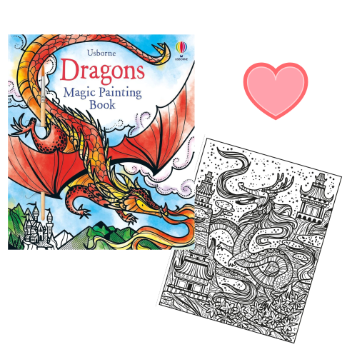 Malování vodou Usborne - Draci